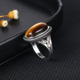 Elegant packaging of the Trinity Clover Tiger Eye Ring perfect for gifting