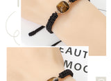 Adjustable clasp of 'Together Forever' Tiger Eye Bracelets showing versatility
