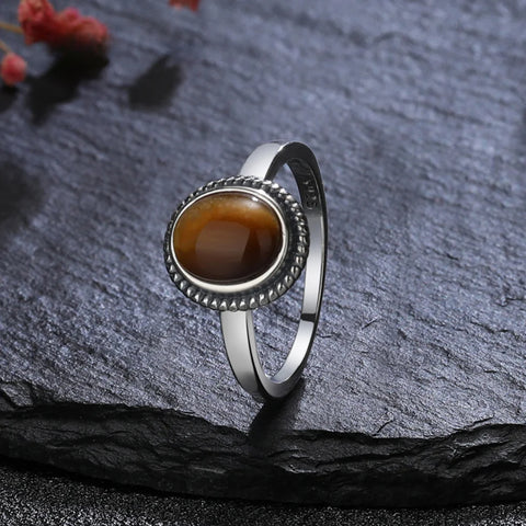 Sophisticated Sterling Silver Tiger Eye Ring for Elegant Style