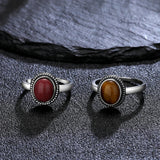 Sterling Silver Tiger Eye Halo Ring Showcasing Refined Craftsmanship