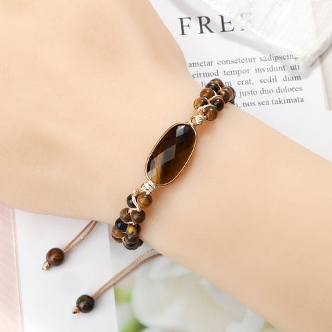 Elegant packaging of the Tiger Eye Charm Bracelet ideal for gifting